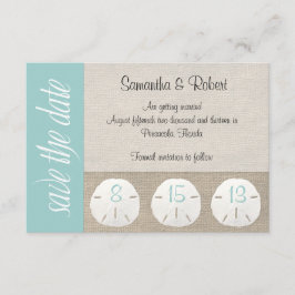 The Date Mariage sur la plage avec Dollar de sable, Save th