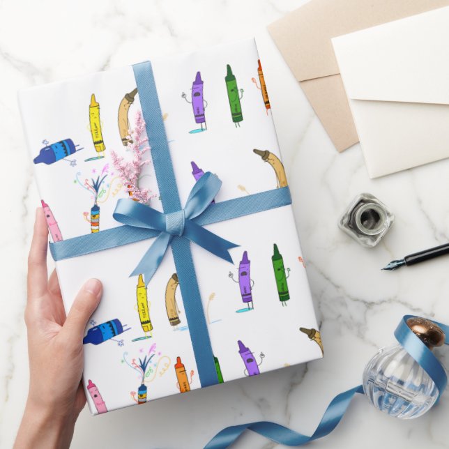 The Day the Crayons Quit Themed Wrapping Paper Geschenkpapier (Schenken)
