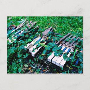 "The Day the Music Died" - Piano - Postcard Postkarte