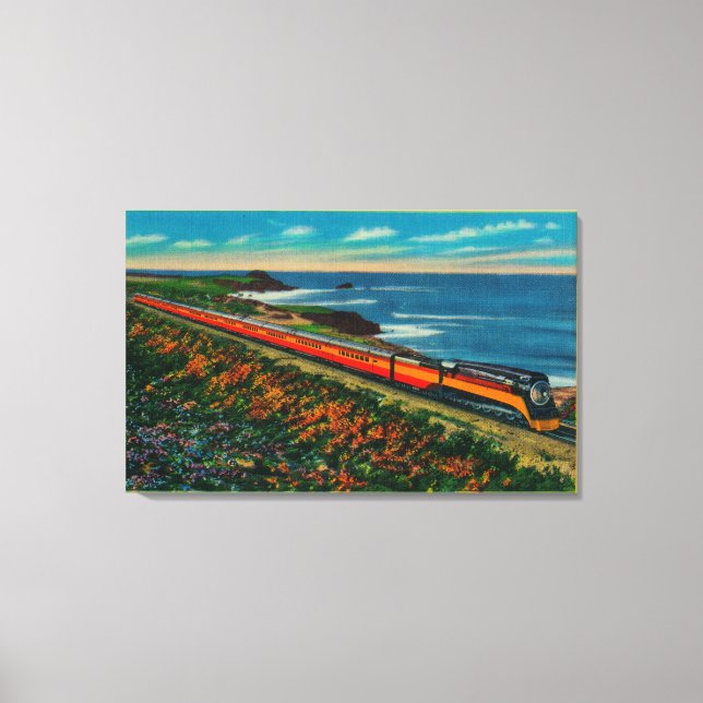 The Daylight Limited Train on California Leinwanddruck (Vorderseite)