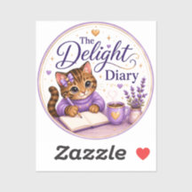 The Delight Diary Süße Katze Lila Gold