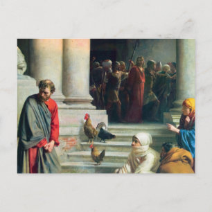 The Denial of Peter by Carl Bloch Postkarte