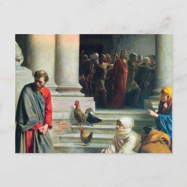 The Denial of Peter by Carl Bloch Postkarte (Vorderseite)
