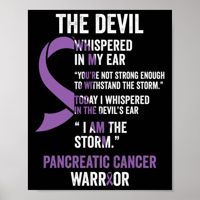 The Devil - Bauchspeicheldrüsenkrebs-Sensibilisier Poster (Vorne)