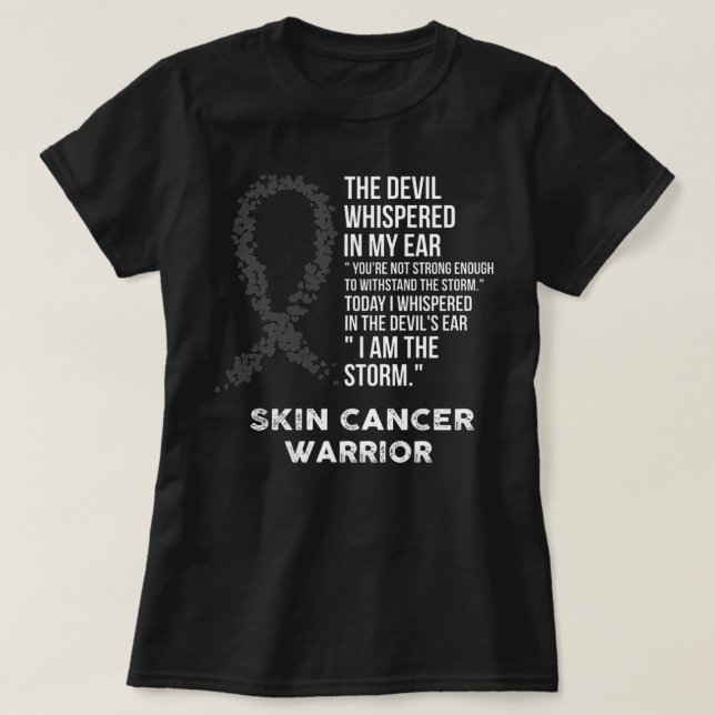 The Devil- Skin cancer Awareness Support Ribbon  T-Shirt (Design vorne)