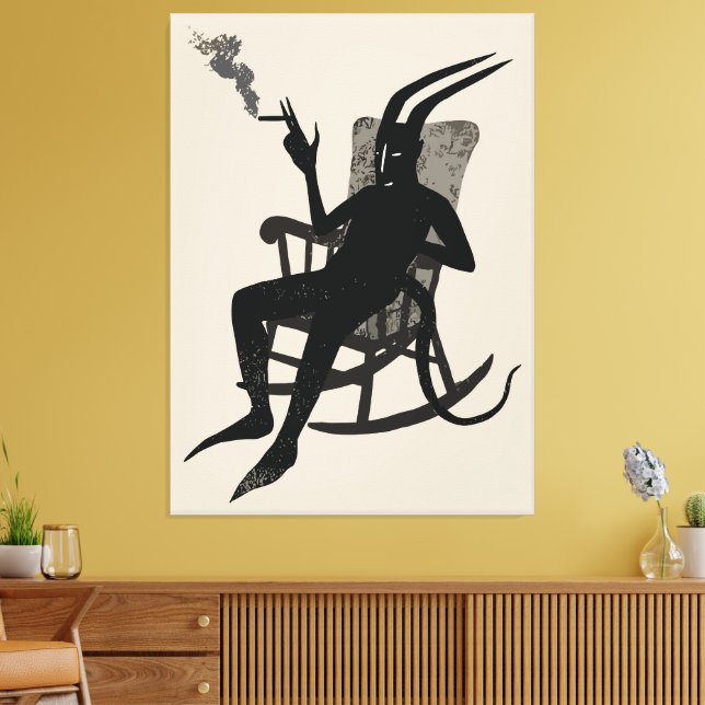 The Devil's Break - Dark Spaß Wall Art Leinwanddruck (Insitu (Wohnzimmer))