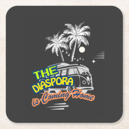 The Diaspora is Coming Home |  Rechteckiger Pappuntersetzer