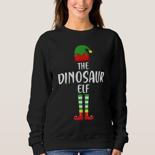 The Dinosaur Elf Family Matching Group  Christmas Sweatshirt (Vorderseite)
