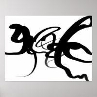 The Divers: Abstract Black and White