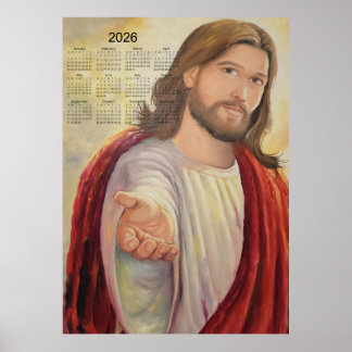 The Divine Invitation: Jesus 2026 Calendar Poster