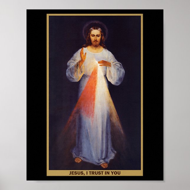 The Divine Mercy Shirt Premium  Poster (Vorne)