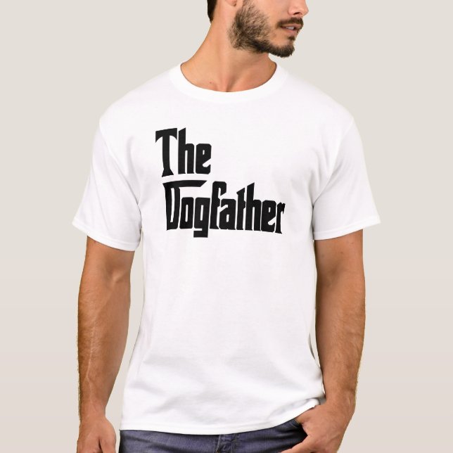 The Dogfather Black on White T-Shirt (Vorderseite)