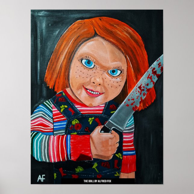 The Doll Painting by Alfred Fox Poster (Vorne)