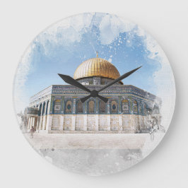 The Dome of the Rock Beautiful Islamic Holy Places Große Wanduhr