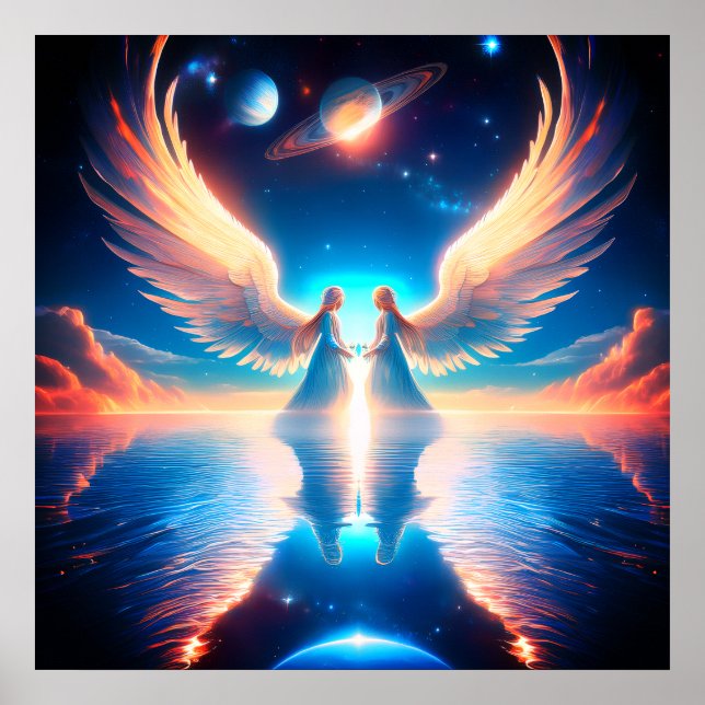 The Double Angels on 24x24 Wall  Poster (Vorne)