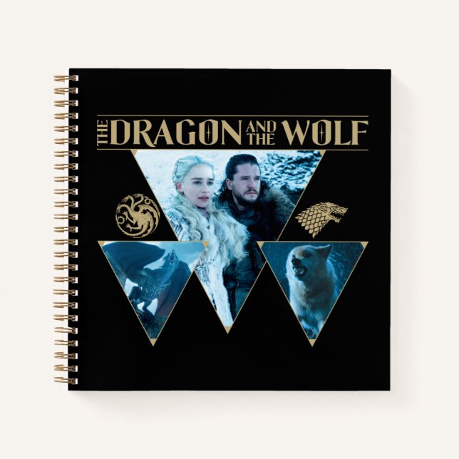 The Dragon and The Wolf Daenerys & Jon Graphic Notizbuch (Vorderseite)