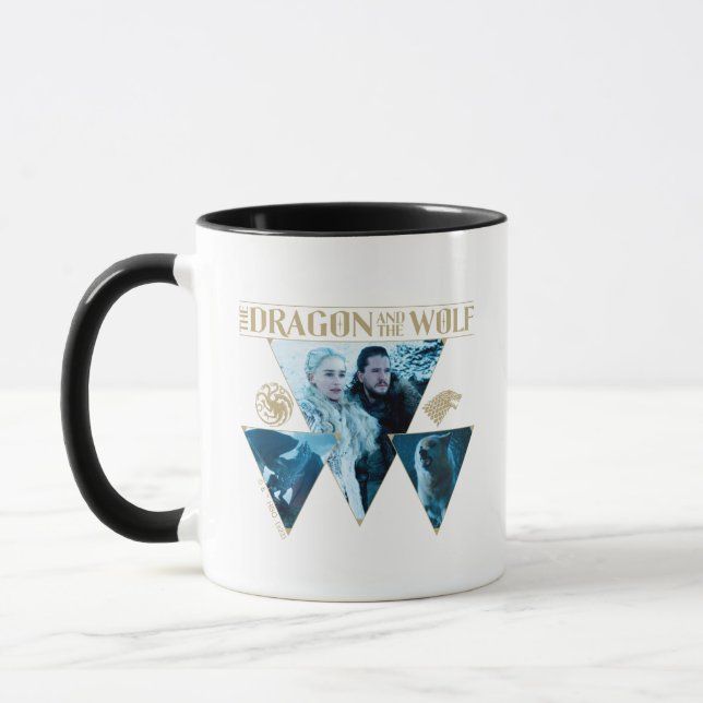 The Dragon and The Wolf Daenerys & Jon Graphic Tasse (Links)