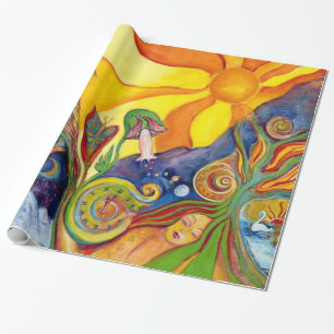 The Dream Fantasy Psychedelic Art Alice Wonderland Geschenkpapier