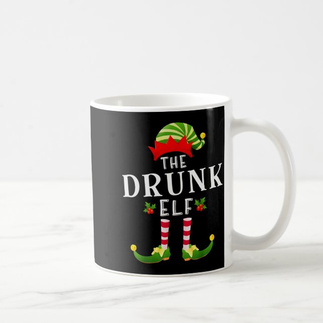 The Drunk Elf Christmas Matching Pajama  Kaffeetasse (Rechts)
