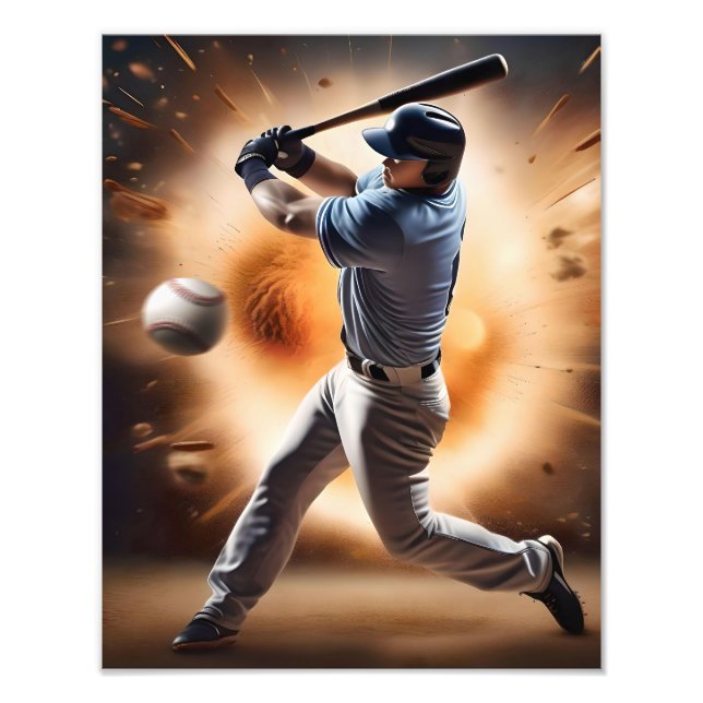 "The Dust Cloud Showdown: A Pitcher's Fury" Fotodruck (Vorne)