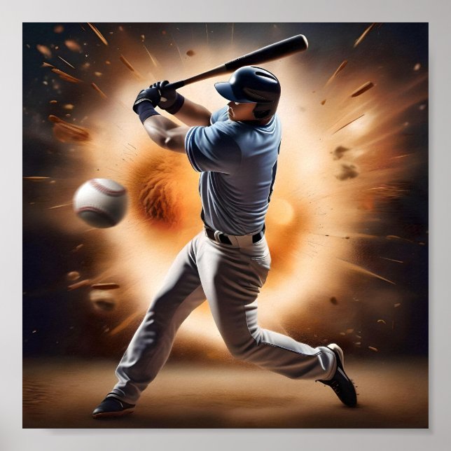 "The Dust Cloud Showdown: A Pitcher's Fury" Poster (Vorne)