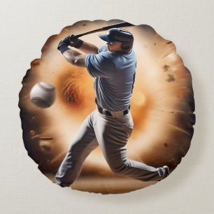 "The Dust Cloud Showdown: A Pitcher's Fury" Rundes Kissen