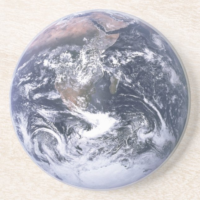The  Earth seen from Apollo 17 Sandstone Coaster Sandstein Untersetzer (Vorne)