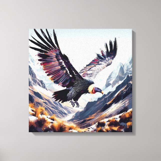 the Ecuadorian condor flying Leinwanddruck (Vorderseite)