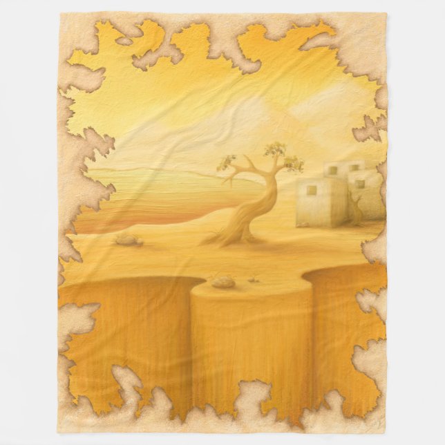 "The Edge of the World" Erlebnismotiv Malerei Fleecedecke (Vorderseite)