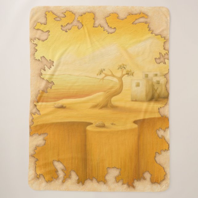 "The Edge of the World" Erlebnismotiv Malerei Sherpadecke (Vorderseite)