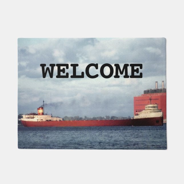 The Edmund Fitzgerald on the St. Clair River Fußmatte (Vorderseite)