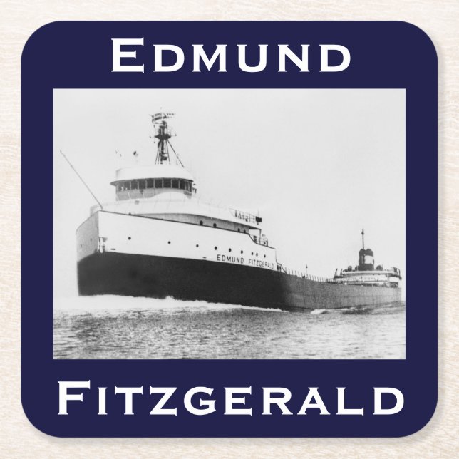 The Edmund Fitzgerald Rechteckiger Pappuntersetzer (Vorderseite)