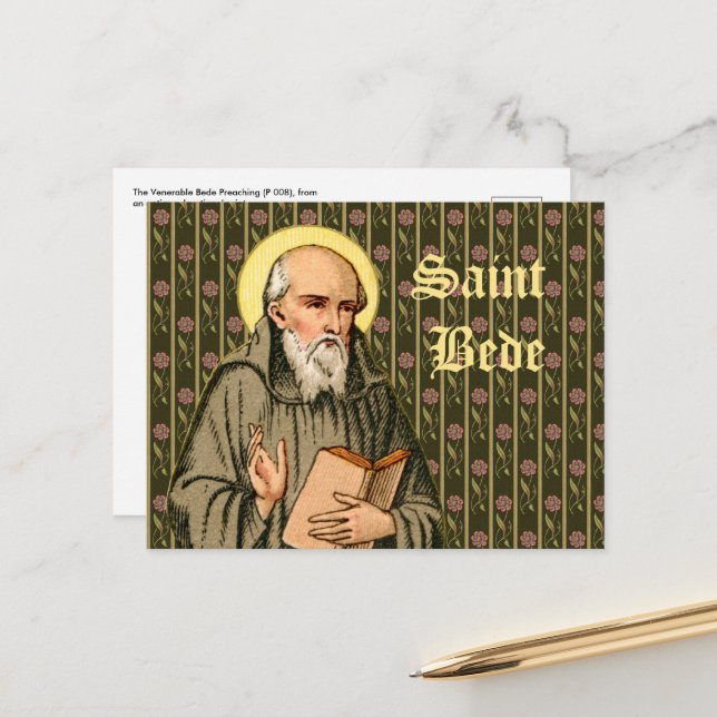The Ehrable Bede Preaching (P 008) Generic Postkarte (Vorderseite/Rückseite Beispiel)