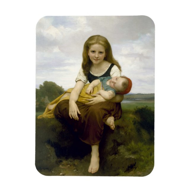 The Elder Sister von William-Adolphe Bouguereau Magnet (Vertikal)
