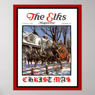The Elks Magazine 1930 Weihnachten Poster