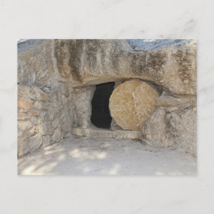 The Empty Tomb of Jesus Christ on Postcard Postkarte