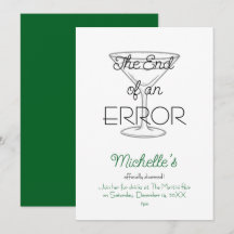 The End of an Error Martini Divorce Party