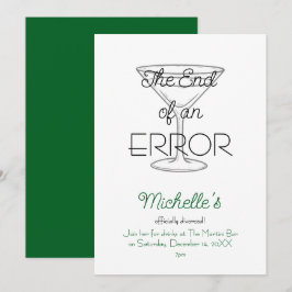 The End of an Error Martini Divorce Party Einladung
