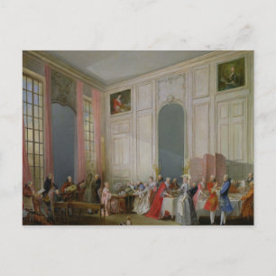The English Tea and a Society Concert Postkarte