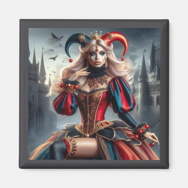 "The Enigmatic Jester Queen - Magnet Art" (Vorne)