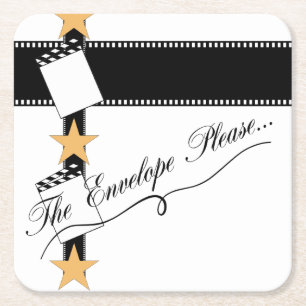 "The Envelope Bitte" Oscar Party Square Paper Coa Rechteckiger Pappuntersetzer