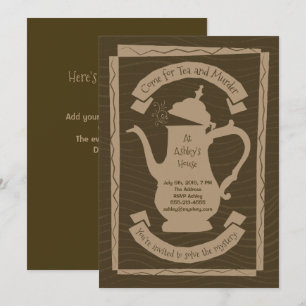 Thé et partie de meurtre - invitation faite sur