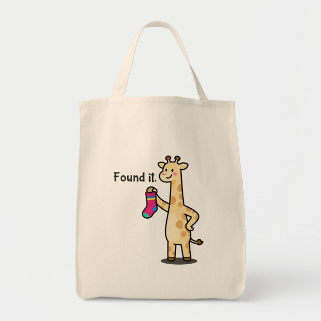 The "Everything Finder" Giraffe Canvas Tote Bag (Devant)