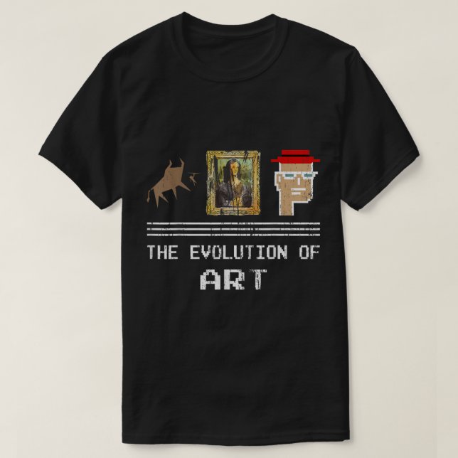 The Evolution of Art Funny NFT Design T-Shirt (Design vorne)