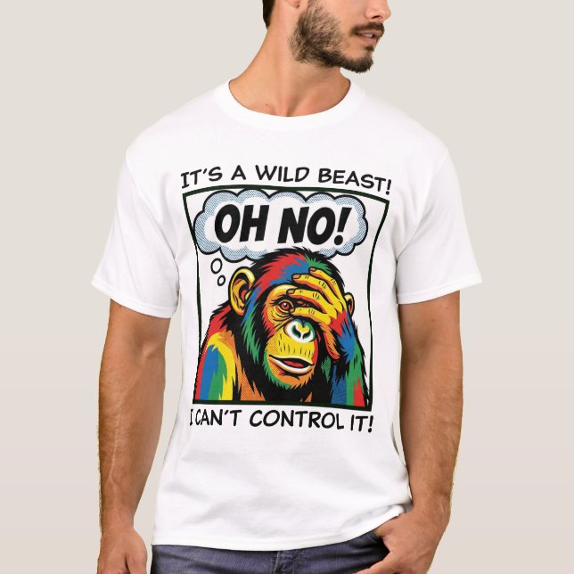 The Existential Chimp: Serious Primate Face T-Shi T-Shirt (Vorderseite)