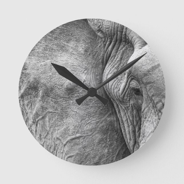 The eye of an elephant runde wanduhr (Vorderseite)