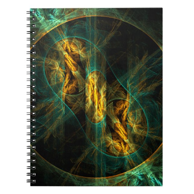 The Eye of the Dschungel Abstrakt Art Notebook Notizblock (Vorderseite)