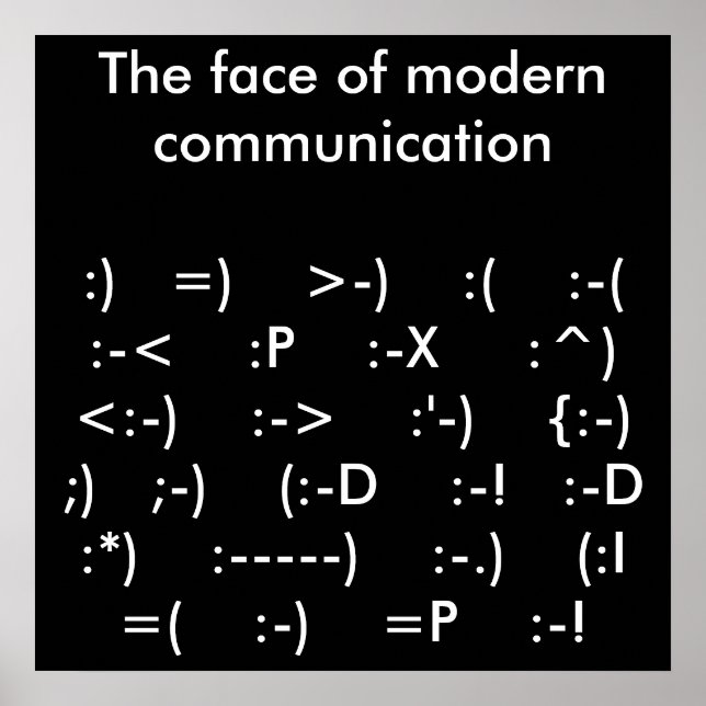 The face of modern communication poster (Vorne)