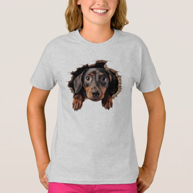 the face of the loving and fluffy puppy T-Shirt (Vorderseite)