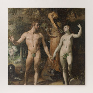 The Fall of Man 1592 Adam and Eve Van Harleem art